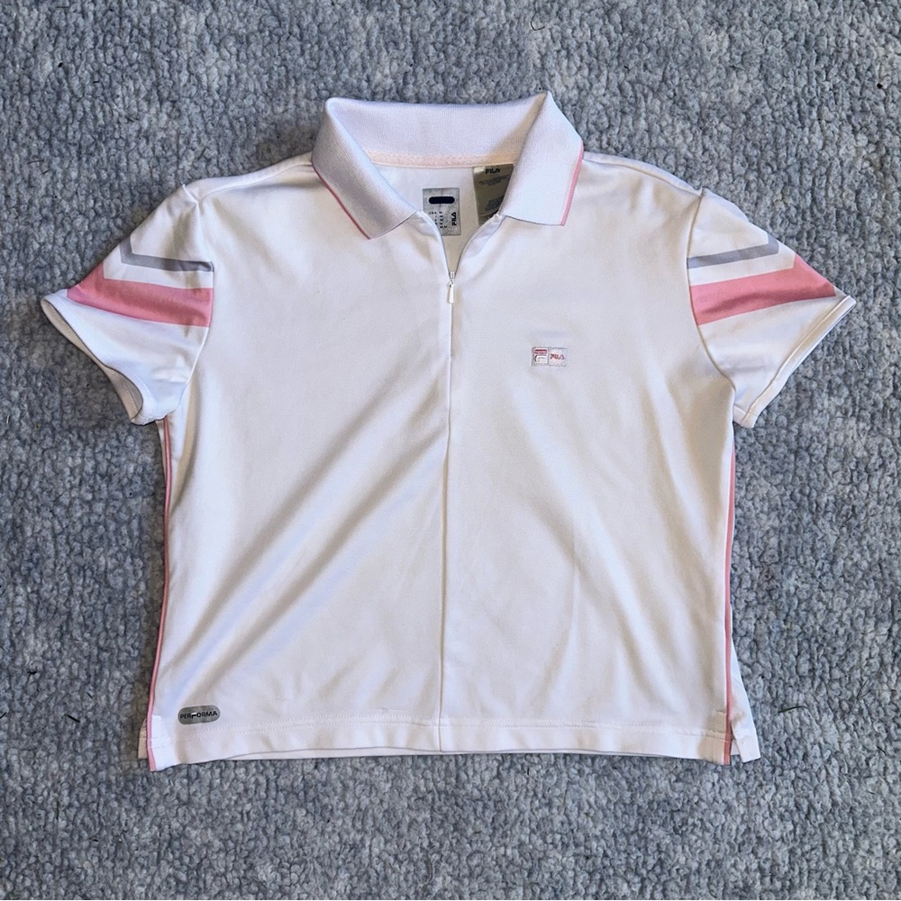 Vintage FILA Quarter-Zip Athletic T-shirt Size M - Picture 7 of 7
